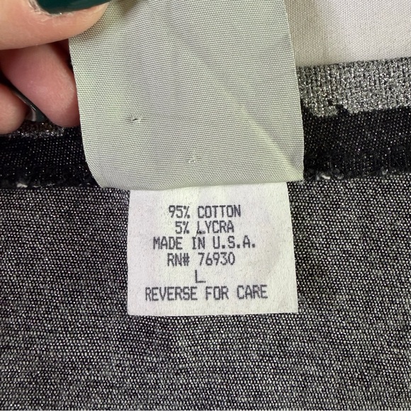 Mosquitohead vintage 90s Y2K mini glitter skirt made in USA graphic sz L black - Picture 3 of 14